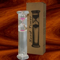 Newton Glass 3 Minute Sand Hourglass w/ Purple Sand
